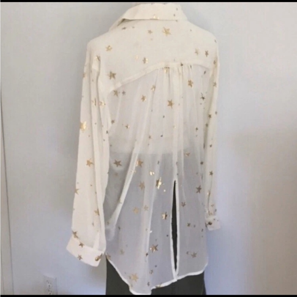 Free People Gold Star Blouse